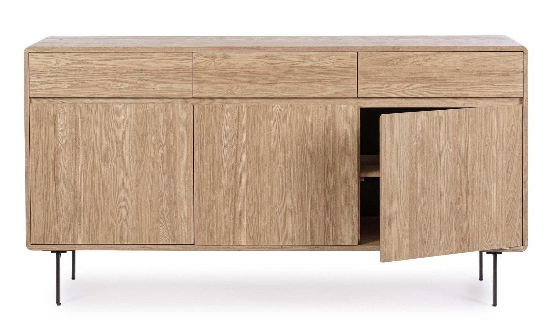 Sideboard mit 3 schubladen und 3 türen Widald Natürlich (10)