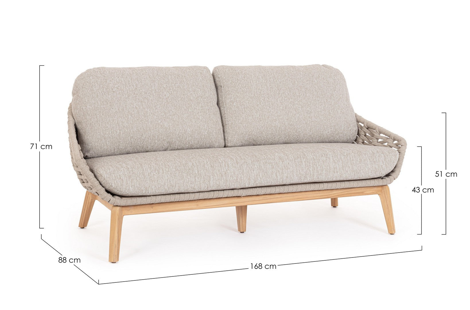 Gartensofa 2-Sziter Tamires Beige (1)