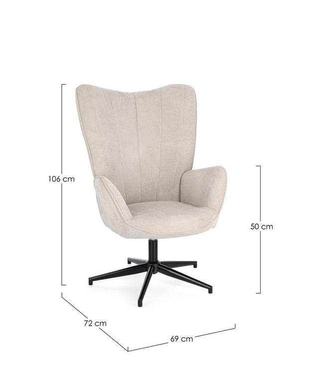 Sessel mit Stoff Inas Beige (2)