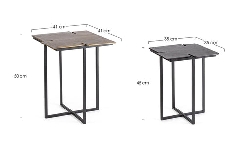 Couchtisch 2er Set Nahla Schwarz (1)