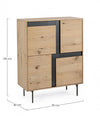 Highboard mit 4 türen Stanwood High Natürlich (11)