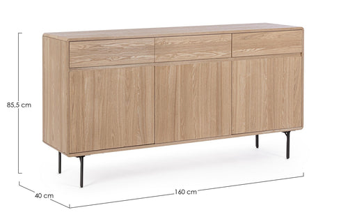 Sideboard mit 3 schubladen und 3 türen Widald Natürlich (1)