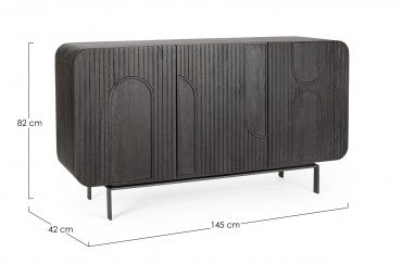 Sideboard mit 3 türen Orissa Schwarz (8)