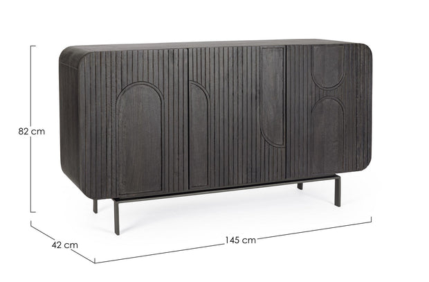 Sideboard mit 3 türen Orissa Schwarz (1)