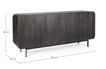 Sideboard mit 4 türen Orissa Schwarz (10)