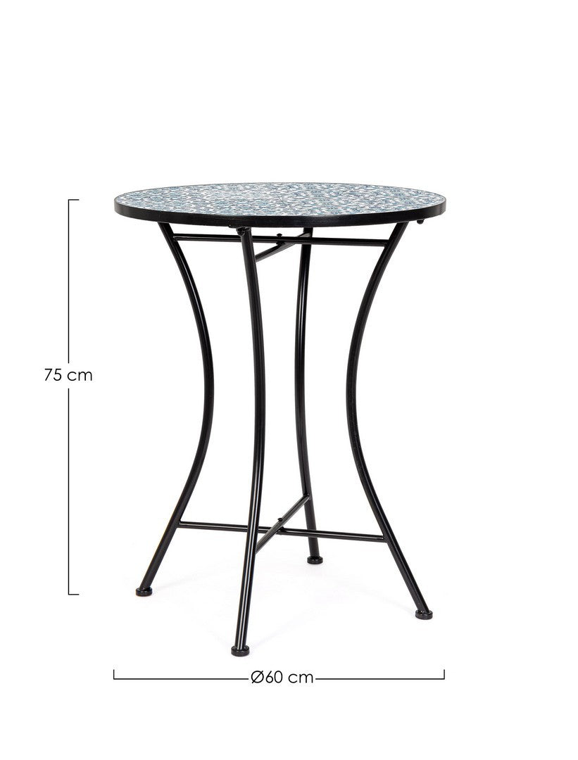 Garten-Couchtisch Samos Round Schwarz (1)