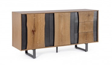 Sideboard mit 3 schubladen und 2 türen Garwood Natürlich (8)