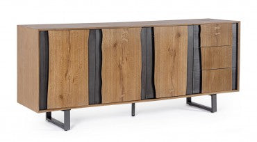 Sideboard mit 3 schubladen und 3 türen Garwood Natürlich (9)