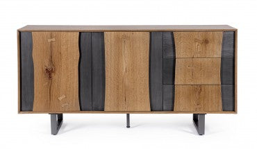 Sideboard mit 3 schubladen und 2 türen Garwood Natürlich (9)