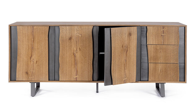 Sideboard mit 3 schubladen und 3 türen Garwood Natürlich (8)