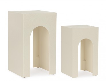 Couchtisch 2er Set Creamy Rectangular Creme (3)