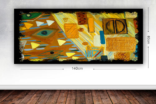 Leinwandbild Abstract 45 Mehrfarben, 60 x 140 cm