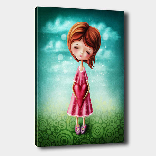 Leinwandbild Little Girl With Heart Mehrfarben, & OYOTR-280218086 & OYOTR-280218086