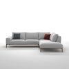 Ecksofa mit Chaiselongue Rechts, 4-Sitzer, aus Stoff, Secret Grau (4)