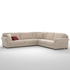 Ecksofa mit Chaiselongue Rechts, 4-Sitzer, aus Samtstoff, Panama Creme (1)