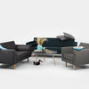 Sofa 3-Sziter mit Stoff Topic Wood Blau (1)