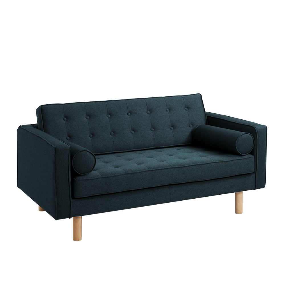 Schlafsofa 2-Sziter mit Stoff Topic Wood Blau