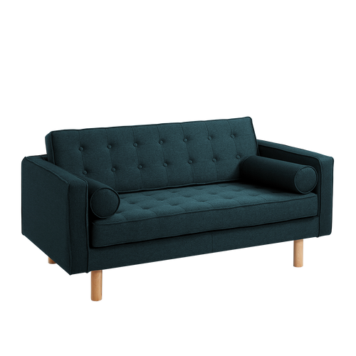 Schlafsofa 2-Sziter mit Stoff Topic Wood Blau