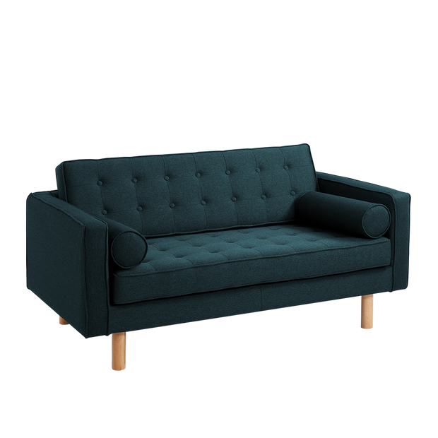 Schlafsofa 2-Sziter mit Stoff Topic Wood Blau