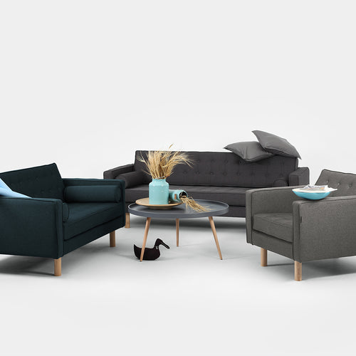 Schlafsofa 2-Sziter mit Stoff Topic Wood Blau (1)