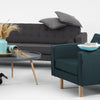 Sofa 3-Sziter mit Stoff Topic Wood Grau (3)