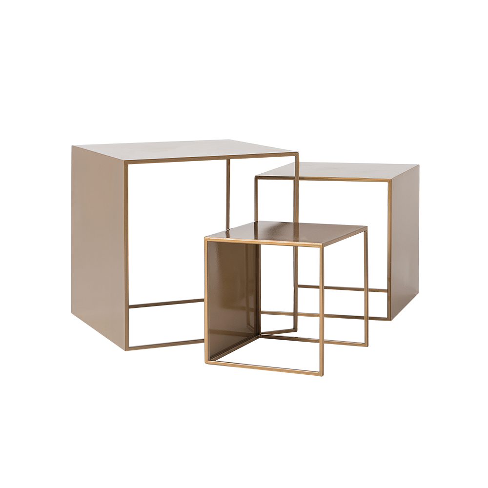 Couchtisch 3er Set 2Wall Trio Gold