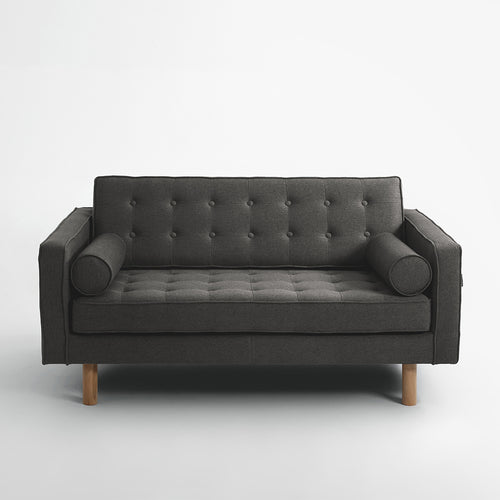 Schlafsofa 2-Sziter mit Stoff Topic Wood Grau (1)