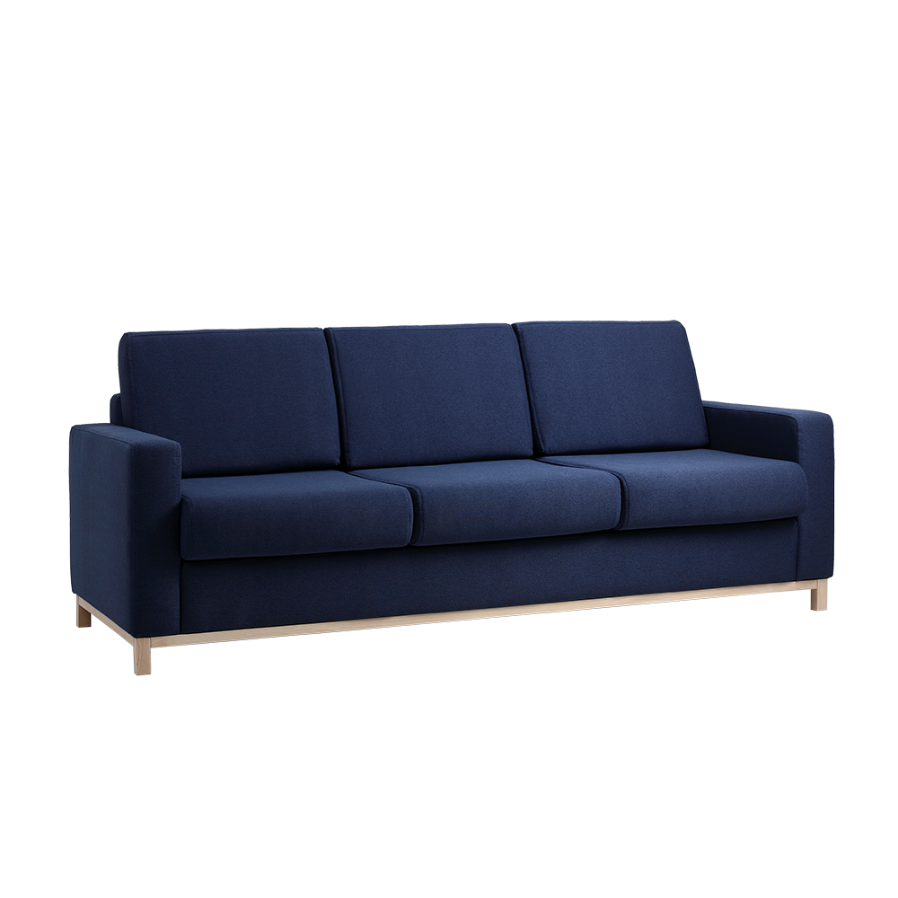 Schlafsofa 3-Sziter mit Stoff Scandic Blau