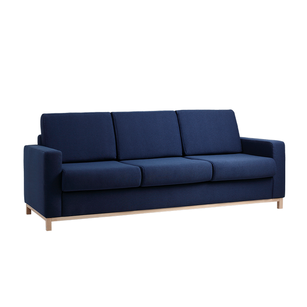 Schlafsofa 3-Sziter mit Stoff Scandic Blau