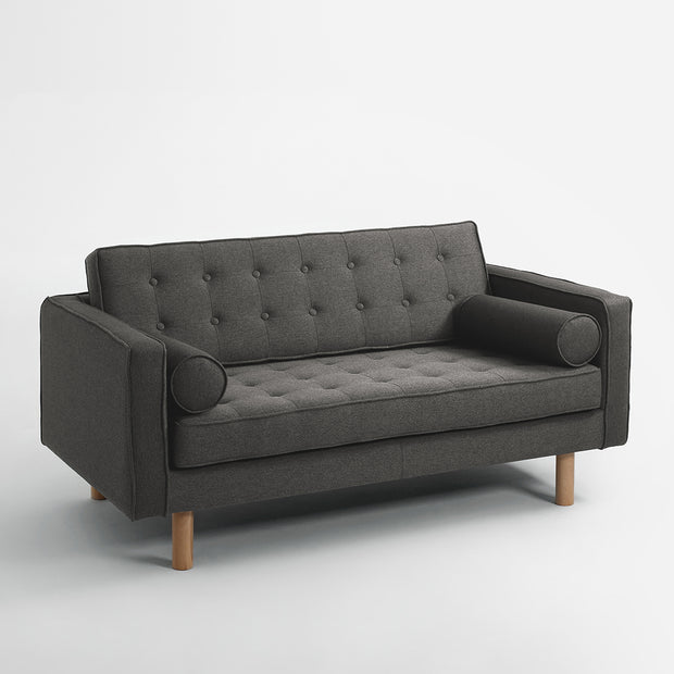 Sofa 2-Sziter mit Stoff Topic Wood Grau (2)