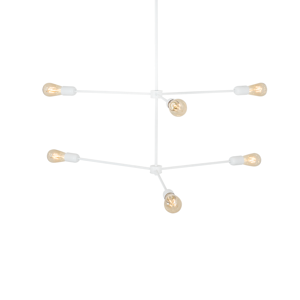 Hängeleuchte Triso 6 Weiß