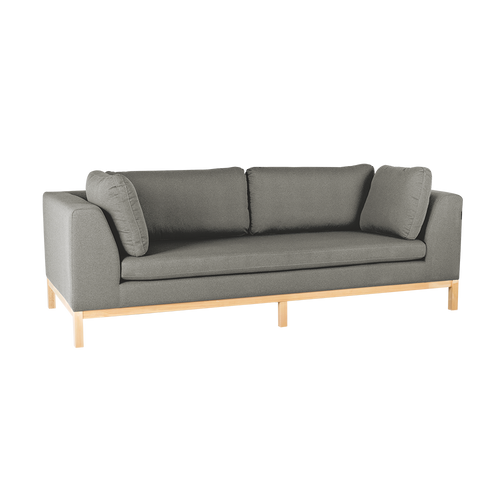 Schlafsofa 3-Sziter mit Stoff Ambient Wood Grau