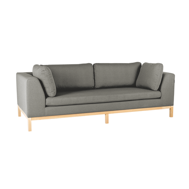 Schlafsofa 3-Sziter mit Stoff Ambient Wood Grau