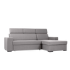 Ecksofa Schlaffunktion mit Chaiselongue Rechts, 3-Sziter, aus Stoff Atlantica Grau