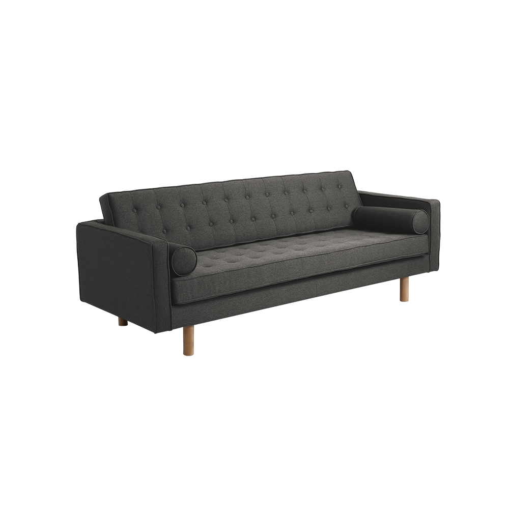 Sofa 3-Sziter mit Stoff Topic Wood Grau