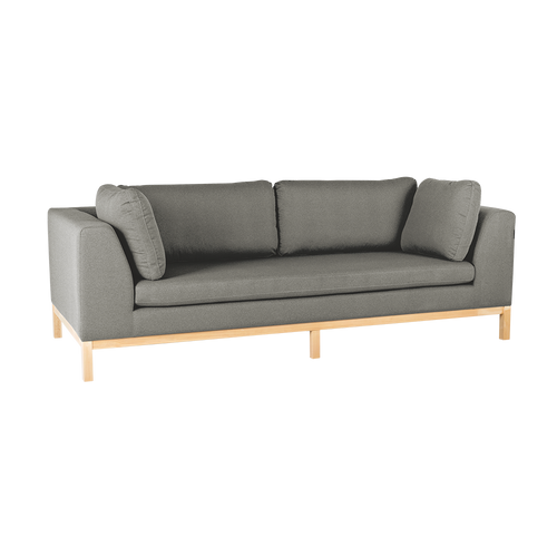 Sofa 3-Sziter mit Stoff Ambient Wood Grau