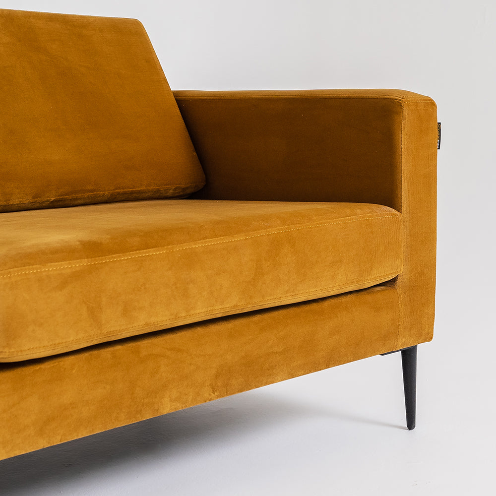 Sofa 4-Sziter mit Stoff Vergan Orange (2)