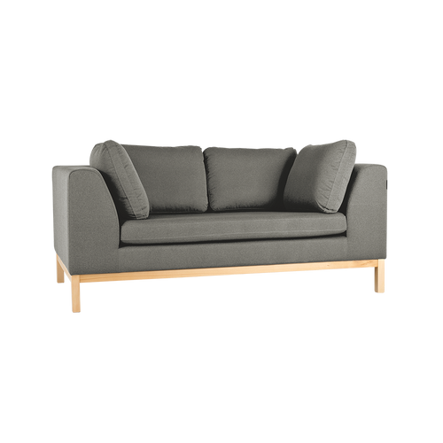 Sofa 2-Sziter mit Stoff Ambient Wood Grau