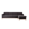 Ecksofa mit Chaiselongue Rechts, 4-Sziter, aus Stoff Scandic Large Anthrazit