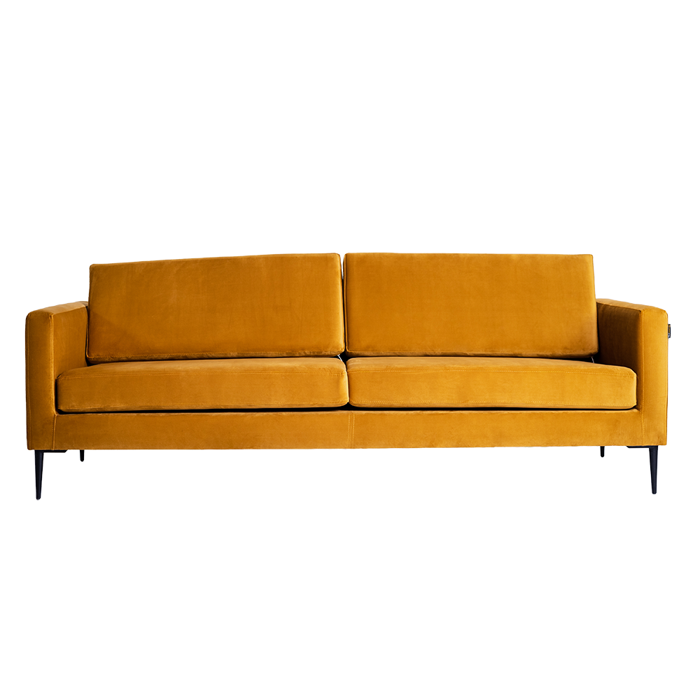 Sofa 3-Sziter mit Stoff Vergan Orange