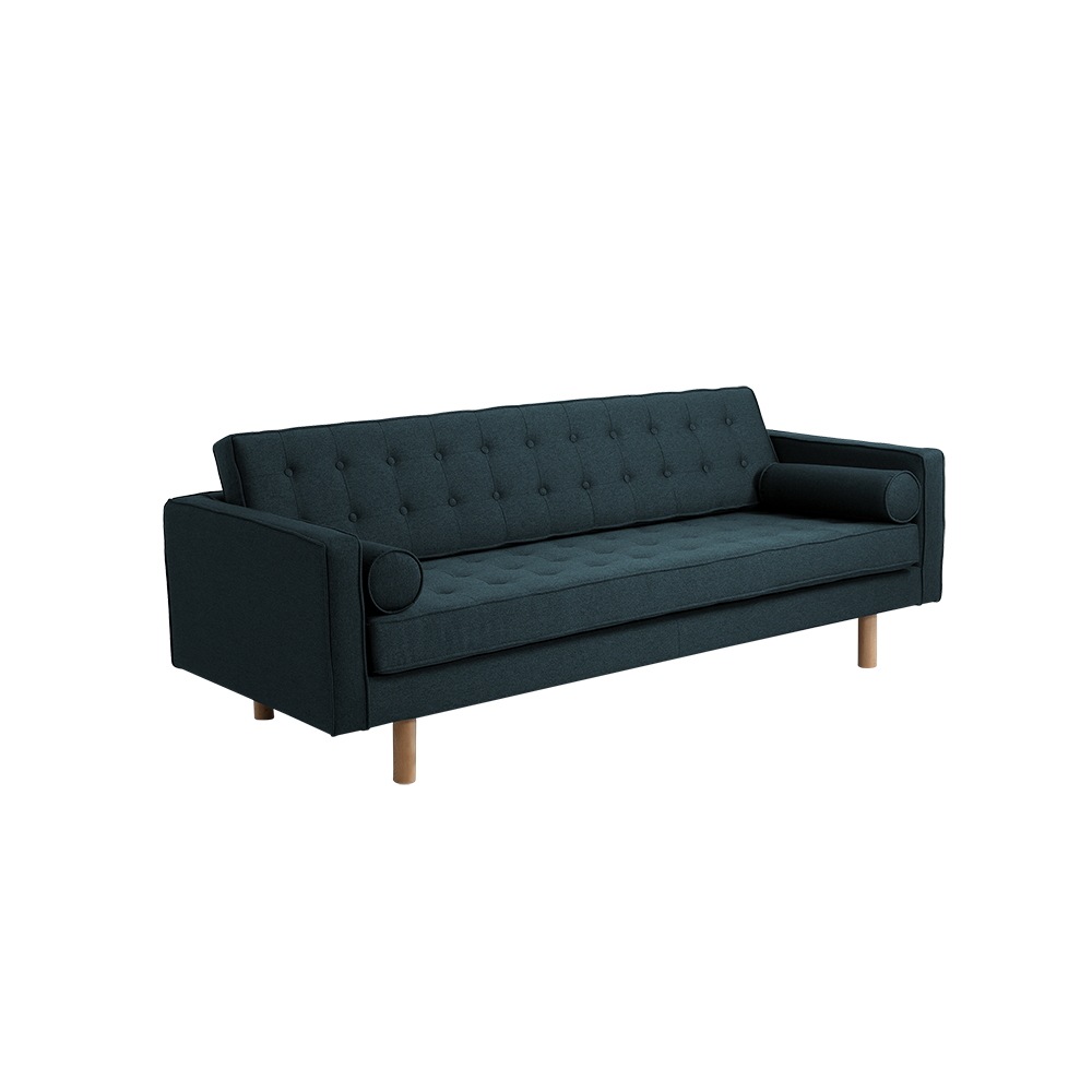 Schlafsofa 3-Sziter mit Stoff Topic Wood Blau