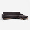 Ecksofa mit Chaiselongue Rechts, 4-Sziter, aus Stoff Scandic Large Anthrazit (3)