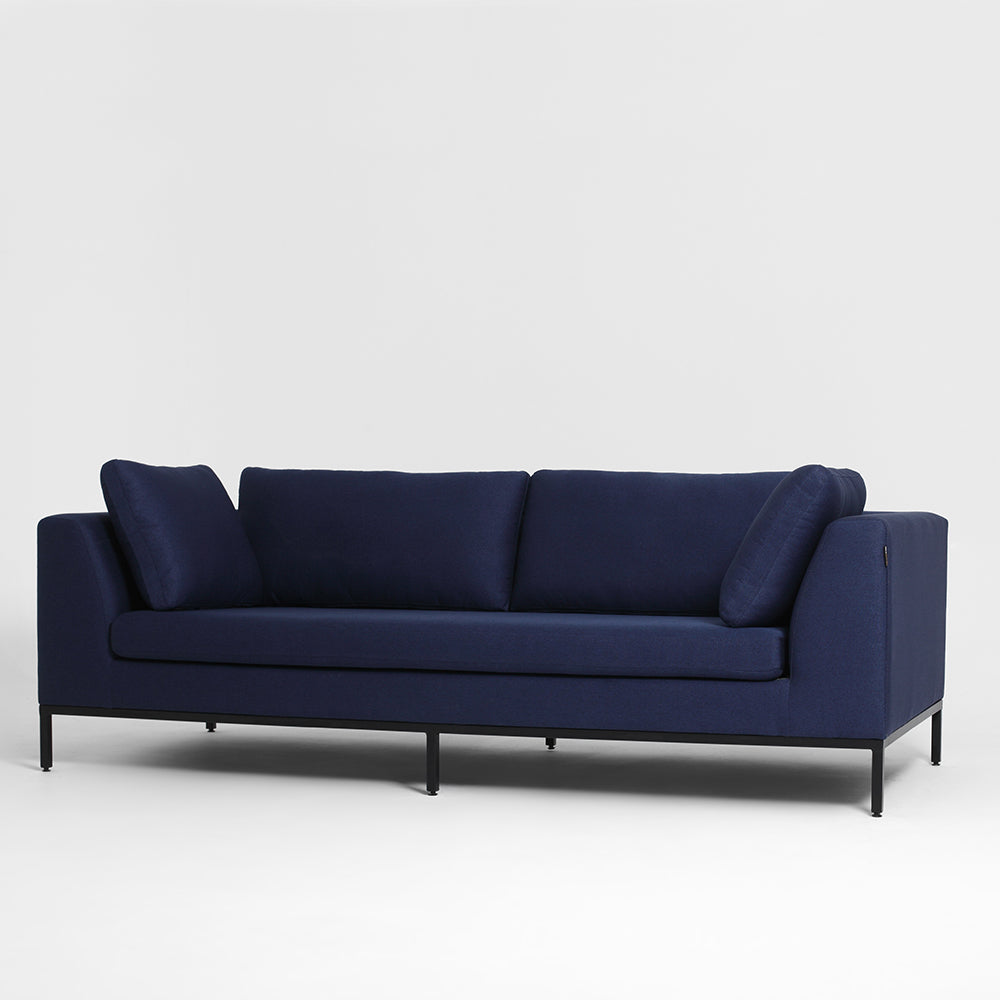 Sofa 3-Sziter mit Stoff Ambient Blau (3)