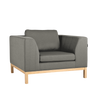 Sessel mit Stoff Ambient Wood Grau