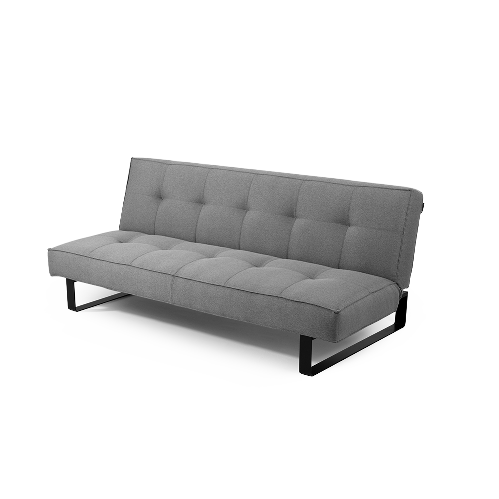 Schlafsofa 2-Sziter mit Stoff Sleek Grau