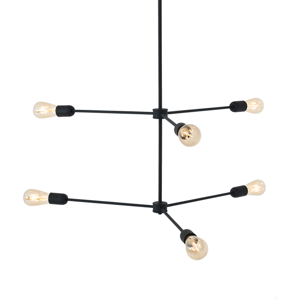 Hängeleuchte Triso 6 Schwarz