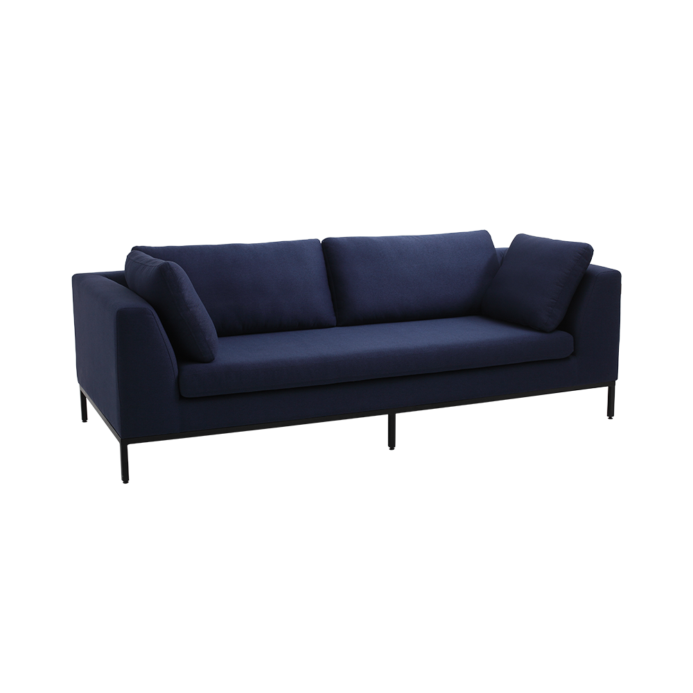 Sofa 3-Sziter mit Stoff Ambient Blau