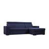 Ecksofa Schlaffunktion mit Chaiselongue Rechts, 3-Sziter, aus Stoff Atlantica Blau