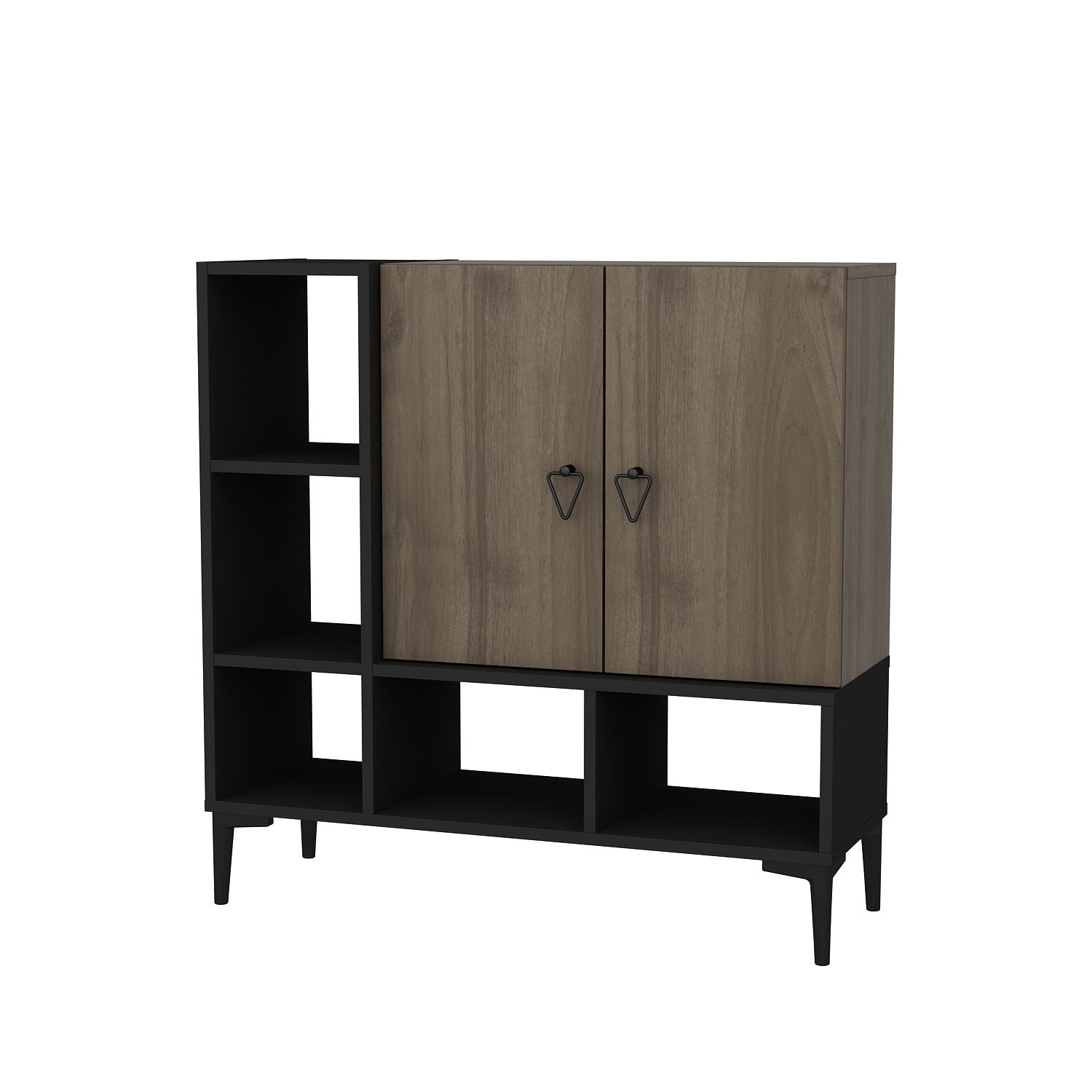 Sideboard mit 2 türen, Platin Nussbaum (4)