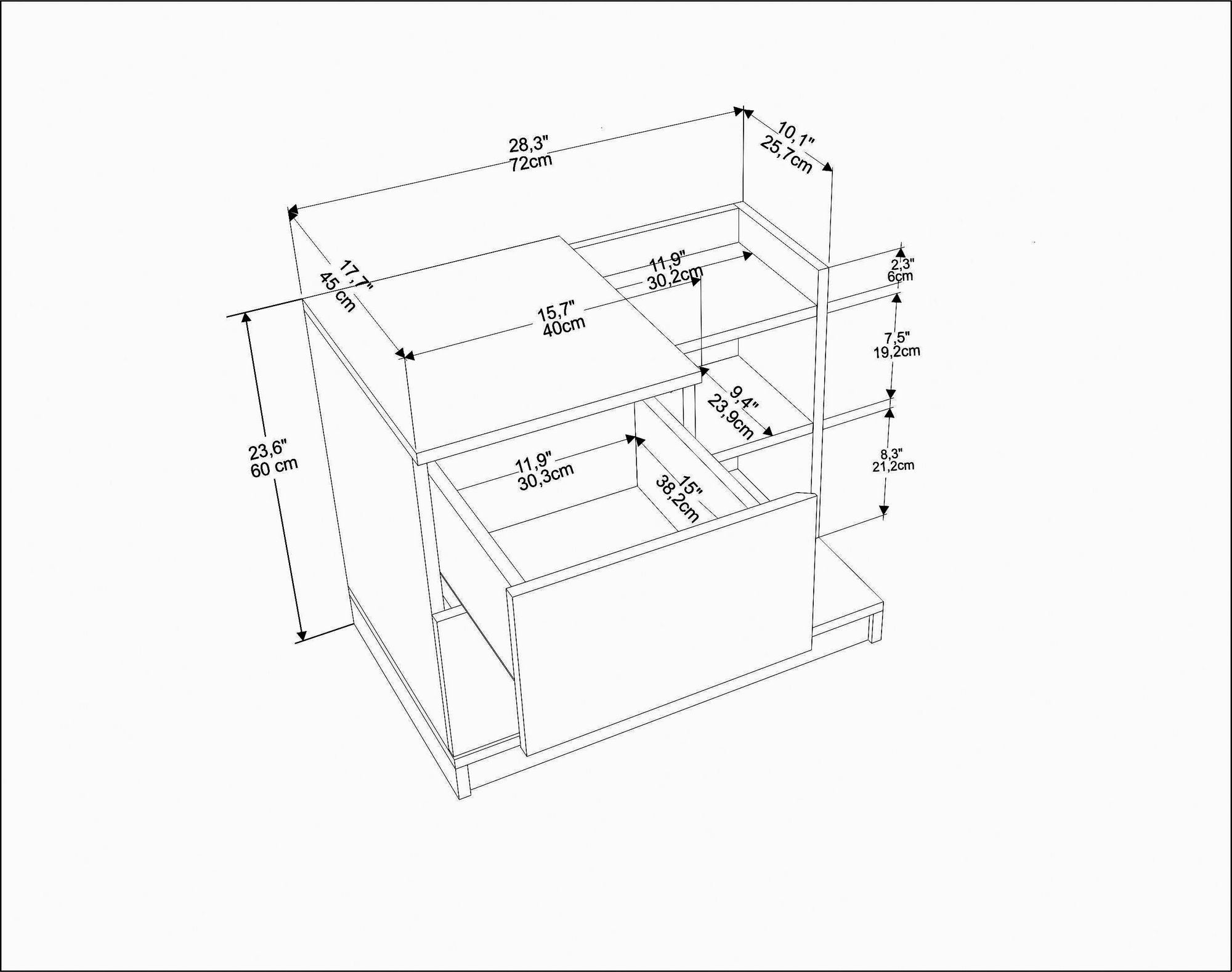 Nachttisch mit 2 schubladen, Rena Nussbaum (4)